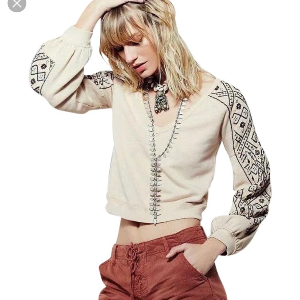 Free People Senorita Crop Sweater